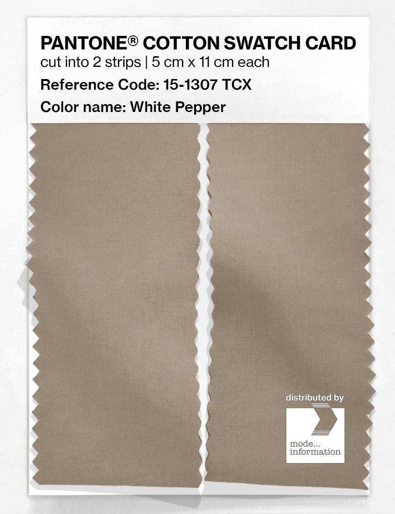 Product image 2 of the product “PANTONE® COTTON SWATCH CARD 15-1307 TCX White Pepper ”