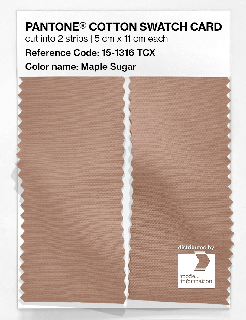 Product image 2 of the product “PANTONE® COTTON SWATCH CARD 15-1316 TCX Maple Sugar ”