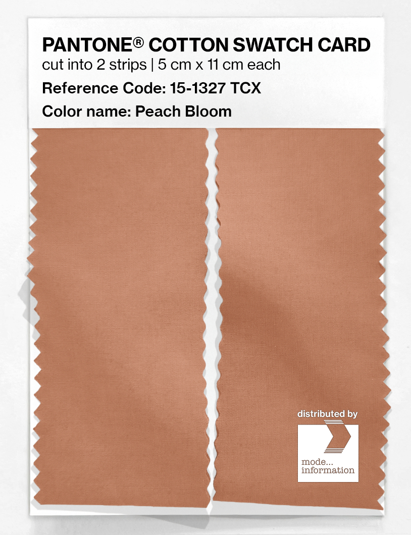 Product image 2 of the product “PANTONE® COTTON SWATCH CARD 15-1327 TCX Peach Bloom ”