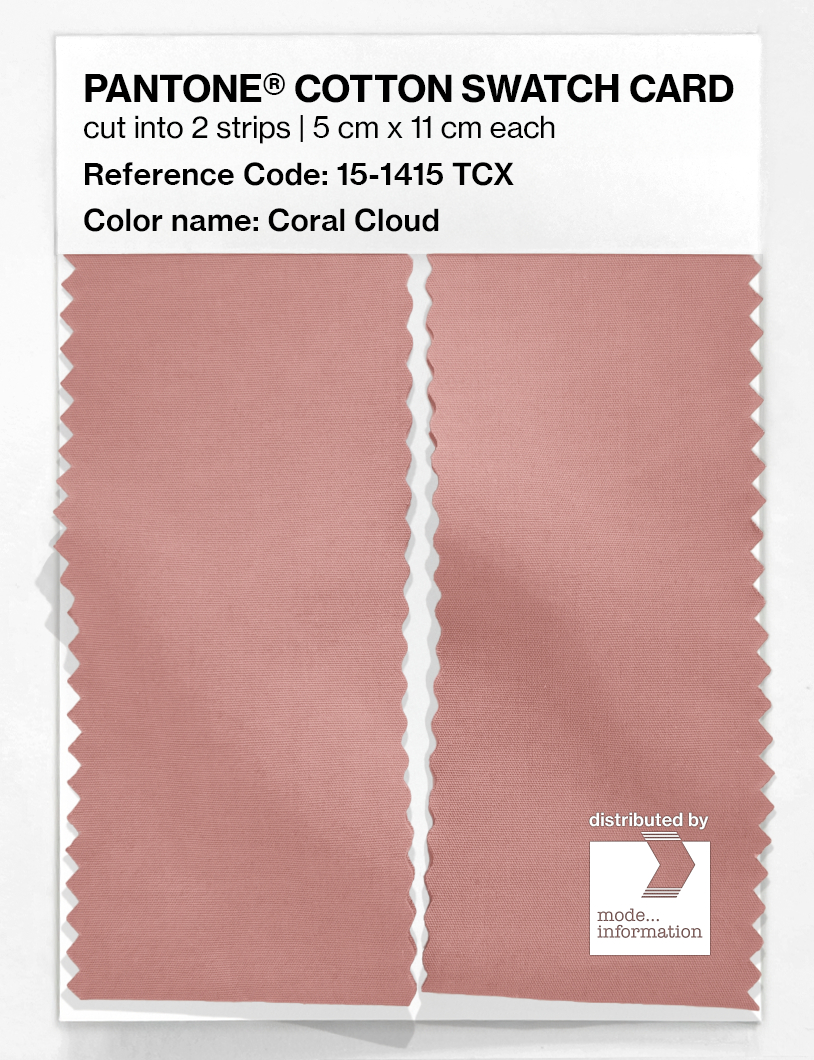 Product image 2 of the product “PANTONE® COTTON SWATCH CARD 15-1415 TCX Coral Cloud ”
