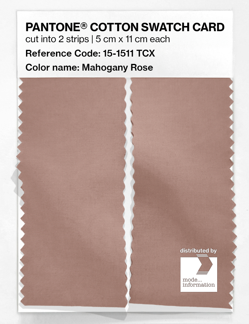 Product image 2 of the product “PANTONE® COTTON SWATCH CARD 15-1511 TCX Mahogany Rose ”