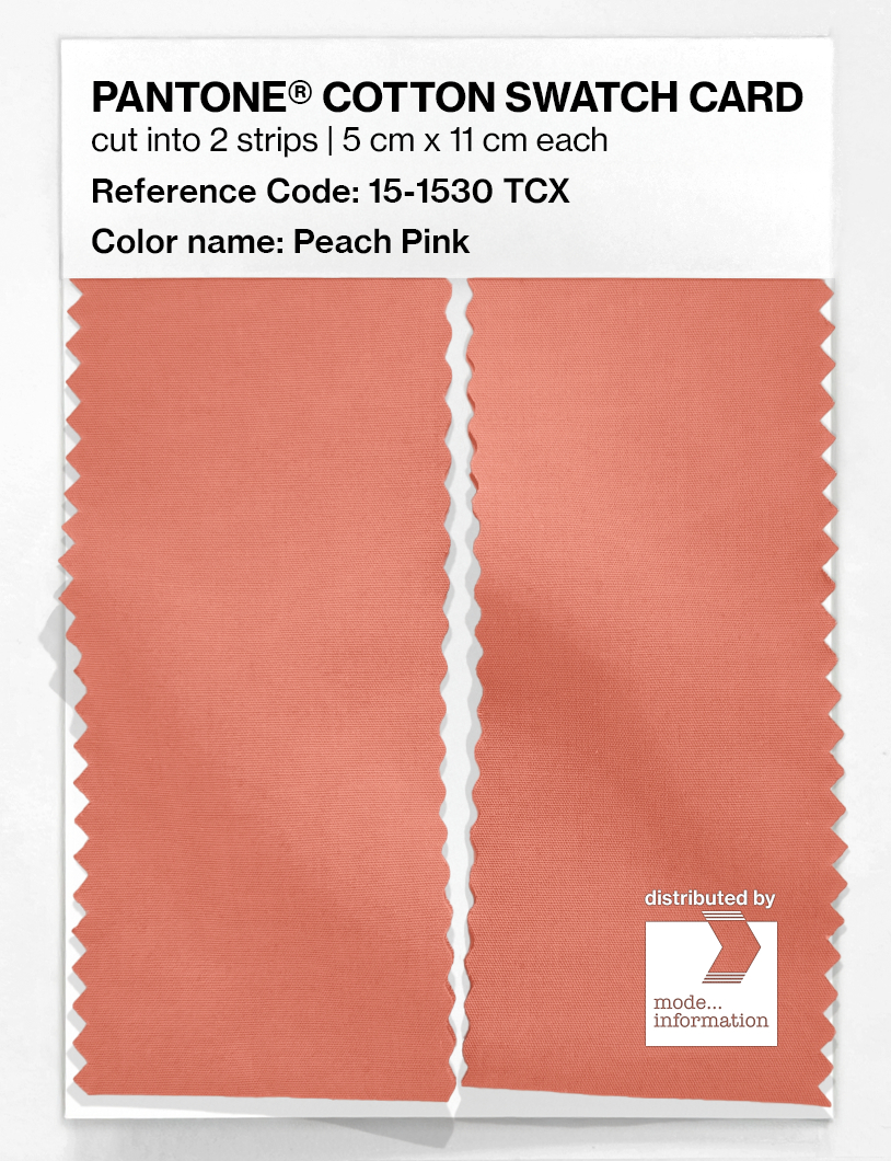Product image 2 of the product “PANTONE® COTTON SWATCH CARD 15-1530 TCX Peach Pink ”