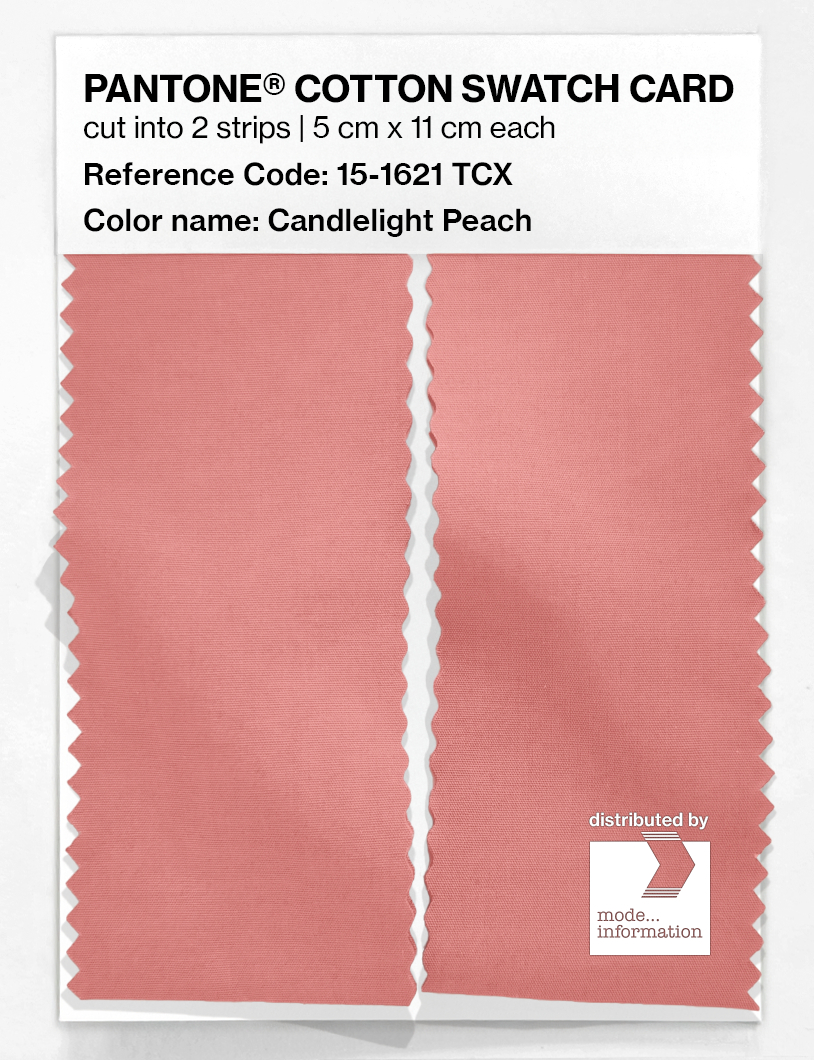 Product image 2 of the product “PANTONE® COTTON SWATCH CARD 15-1621 TCX Candlelight Peach ”
