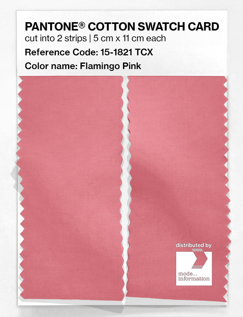 Product image 2 of the product “PANTONE® COTTON SWATCH CARD 15-1821 TCX Flamingo Pink ”