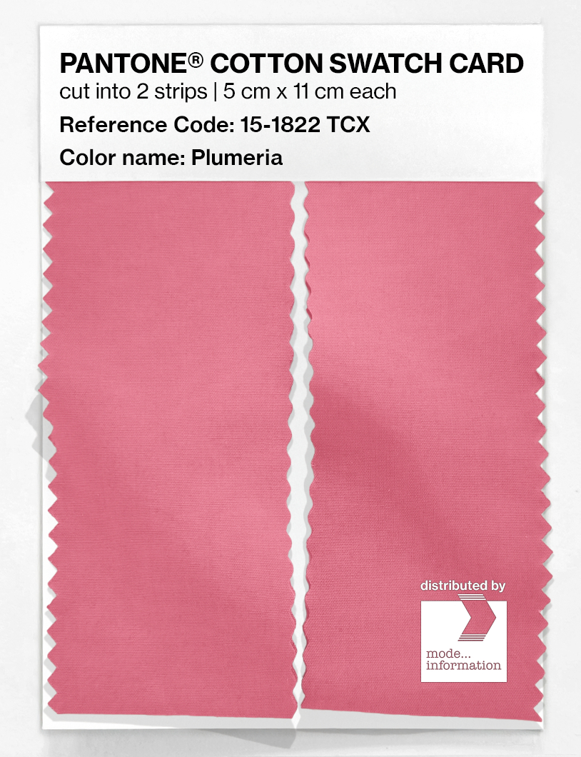 Product image 2 of the product “PANTONE® COTTON SWATCH CARD 15-1822 TCX Plumeria ”