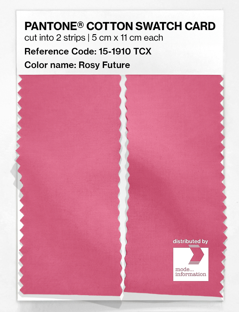 Product image 2 of the product “PANTONE® COTTON SWATCH CARD 15-1910 TCX Rosy Future ”