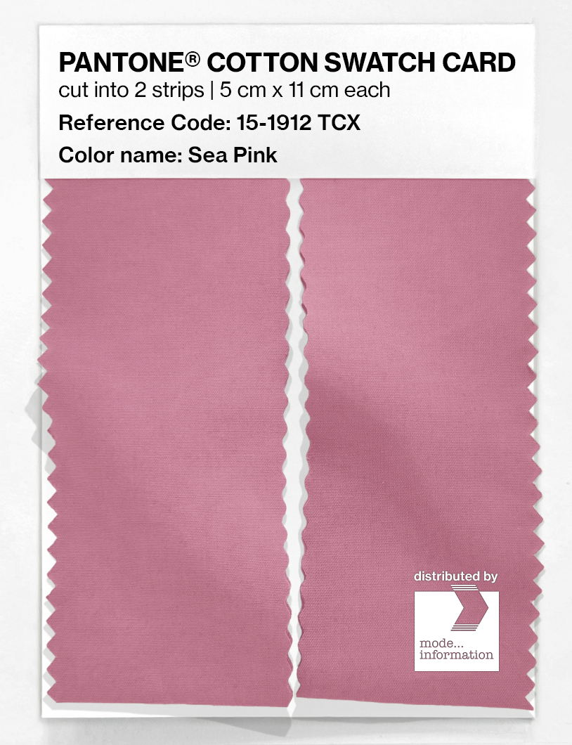 Product image 2 of the product “PANTONE® COTTON SWATCH CARD 15-1912 TCX Sea Pink ”
