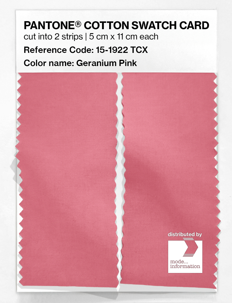 Artikelbild 2 des Artikels “PANTONE® COTTON SWATCH CARD 15-1922 TCX Geranium Pink “
