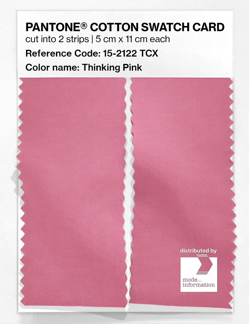 Product image 2 of the product “PANTONE® COTTON SWATCH CARD 15-2122 TCX Thinking Pink ”