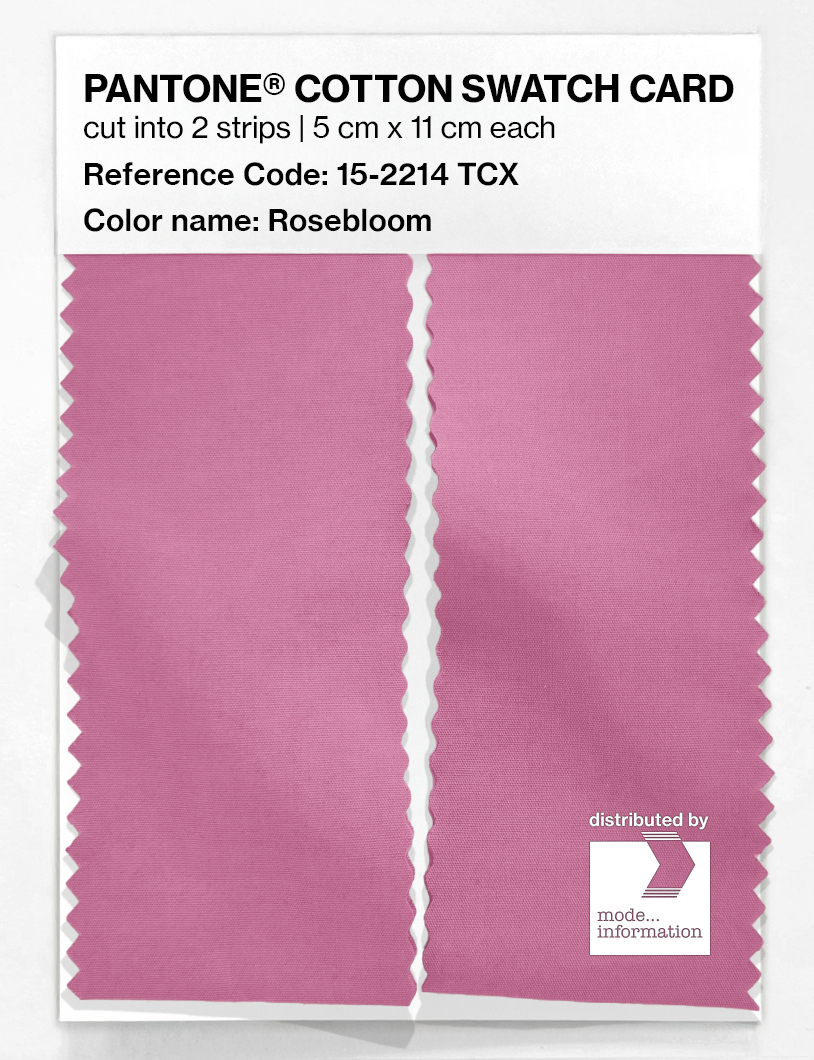 Product image 2 of the product “PANTONE® COTTON SWATCH CARD 15-2214 TCX Rosebloom ”