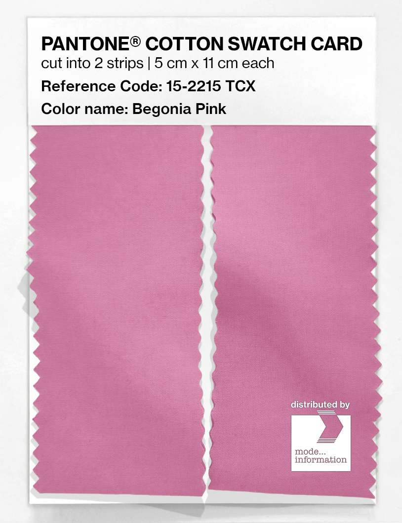 Product image 2 of the product “PANTONE® COTTON SWATCH CARD 15-2215 TCX Begonia Pink ”