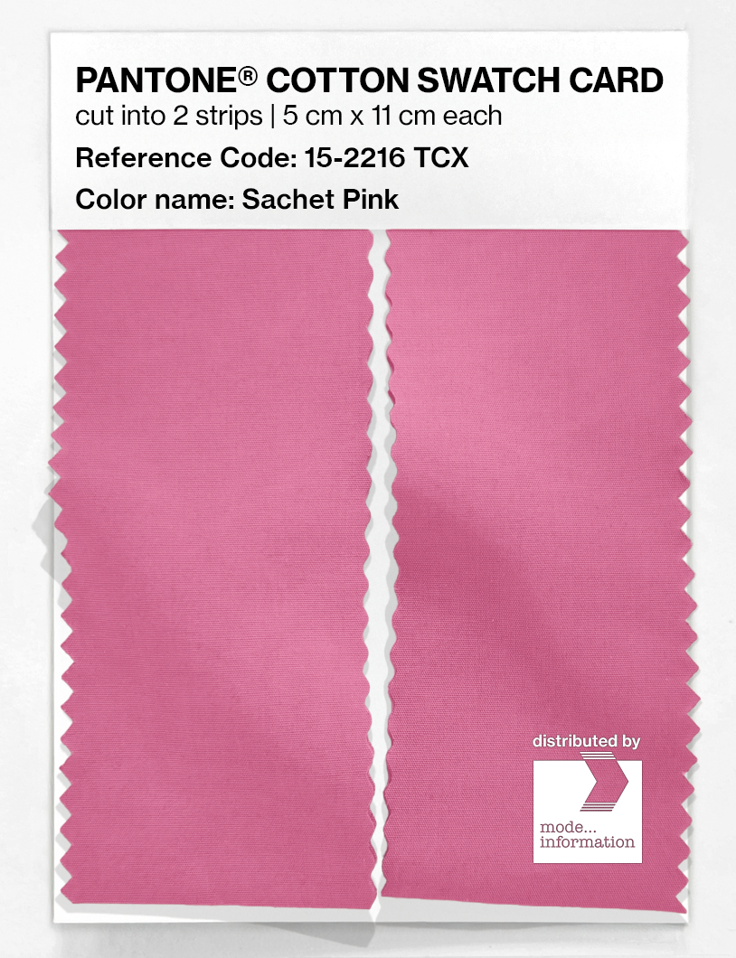 Product image 2 of the product “PANTONE® COTTON SWATCH CARD 15-2216 TCX Sachet Pink ”