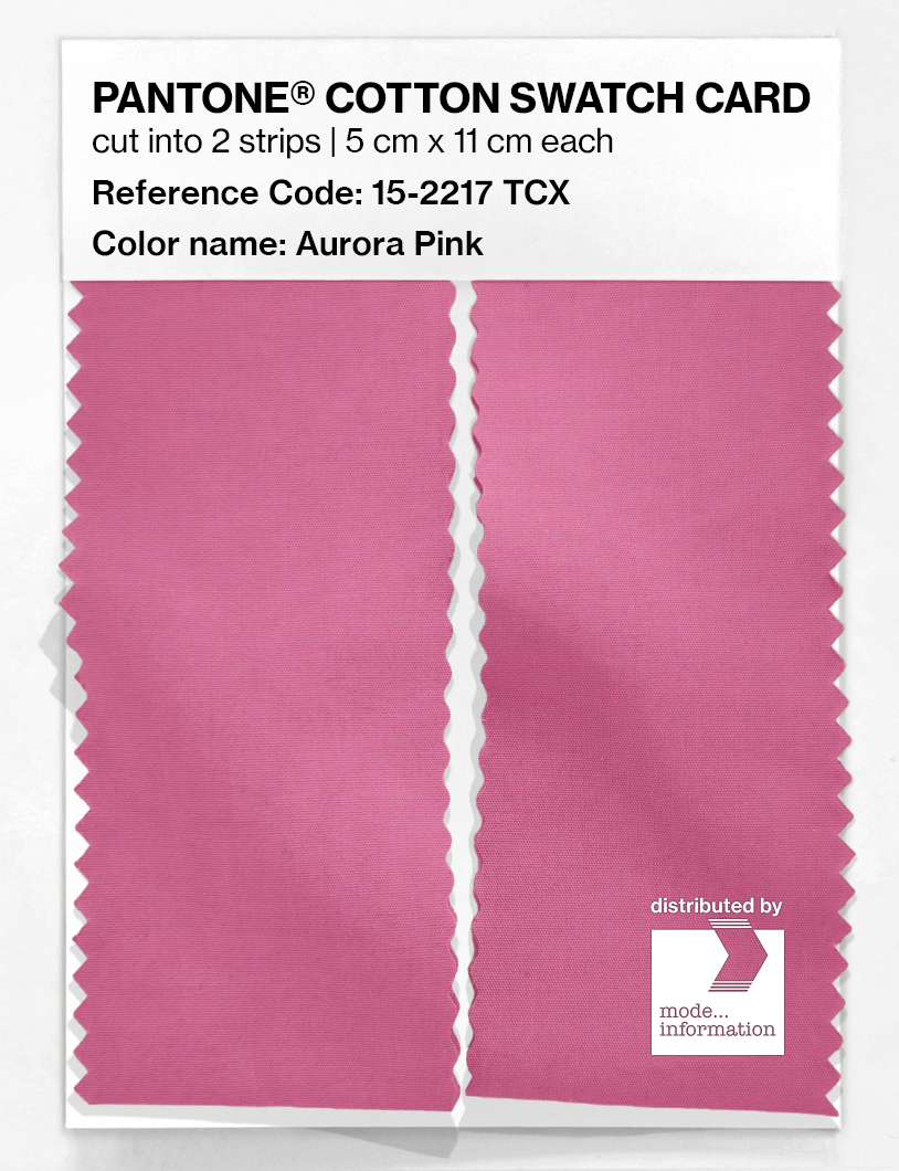 Artikelbild 2 des Artikels “PANTONE® COTTON SWATCH CARD 15-2217 TCX Aurora Pink “