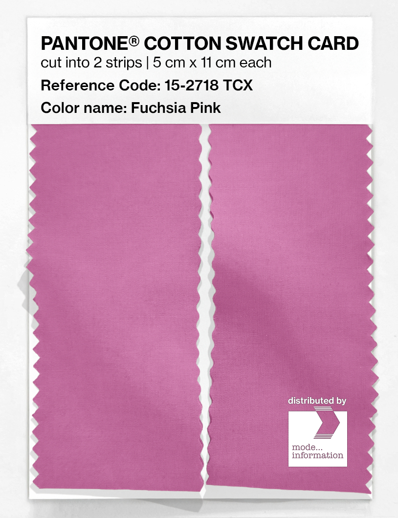 Product image 2 of the product “PANTONE® COTTON SWATCH CARD 15-2718 TCX Fuchsia Pink ”