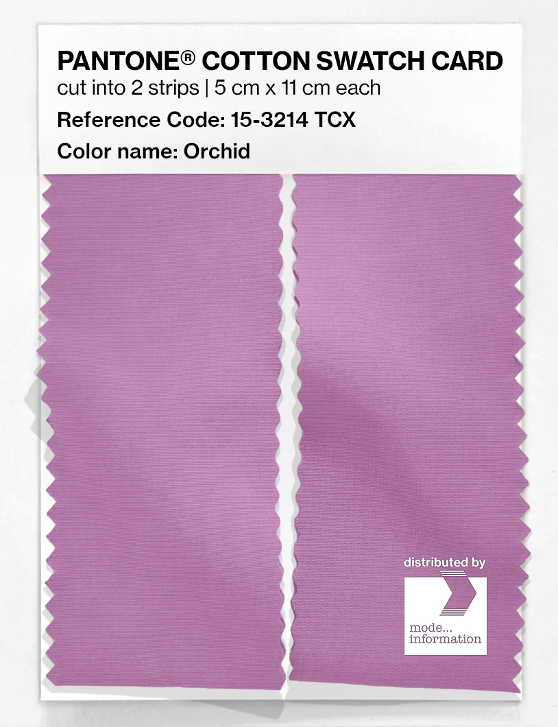 Product image 2 of the product “PANTONE® COTTON SWATCH CARD 15-3214 TCX Orchid ”