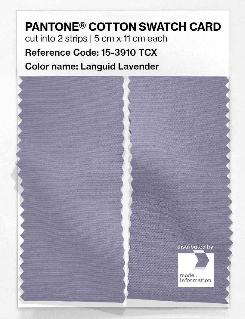 Product image 2 of the product “PANTONE® COTTON SWATCH CARD 15-3910 TCX Languid Lavender ”