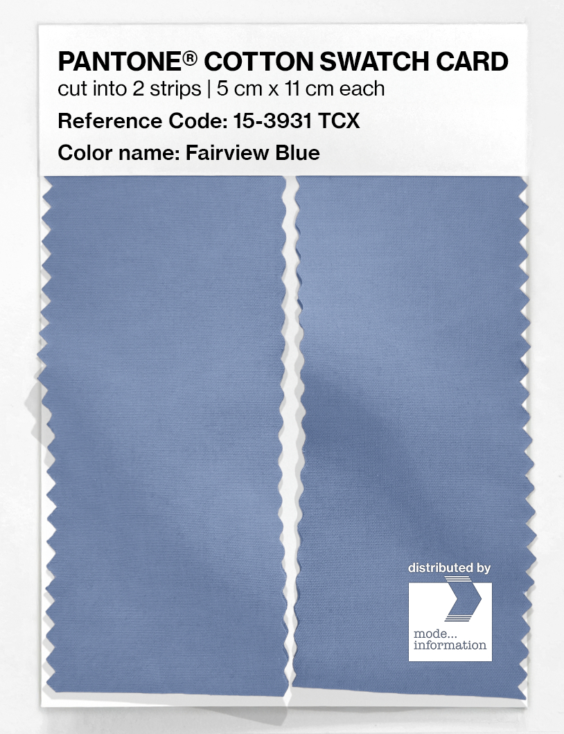 Product image 2 of the product “PANTONE® COTTON SWATCH CARD 15-3931 TCX Fairview Blue ”