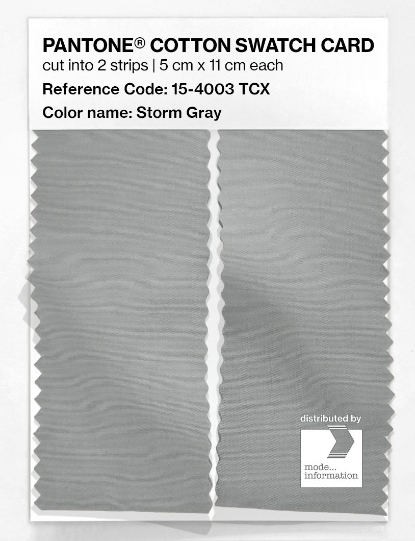Product image 2 of the product “PANTONE® COTTON SWATCH CARD 15-4003 TCX Storm Gray ”