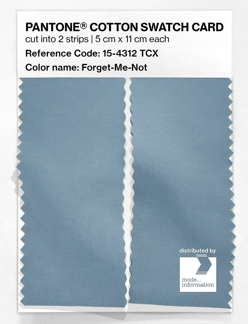 Product image 2 of the product “PANTONE® COTTON SWATCH CARD 15-4312 TCX Forget-Me-Not ”