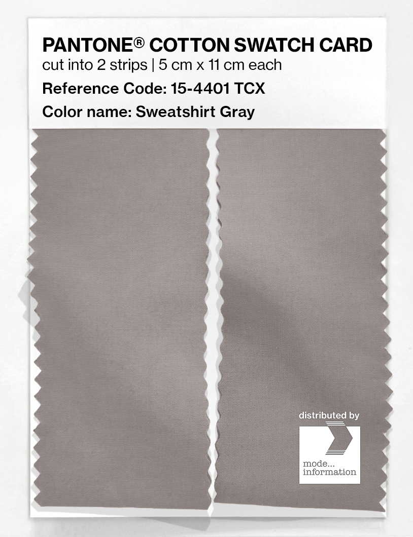 Artikelbild 2 des Artikels “PANTONE® COTTON SWATCH CARD 15-4401 TCX Sweatshirt Gray “