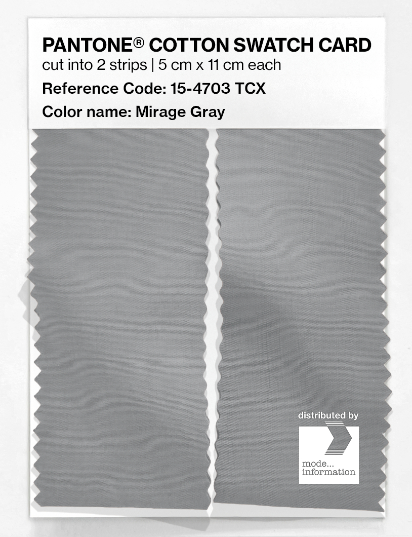 Product image 2 of the product “PANTONE® COTTON SWATCH CARD 15-4703 TCX Mirage Gray ”