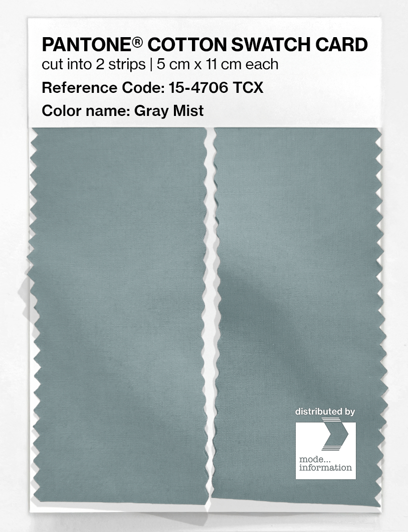Product image 2 of the product “PANTONE® COTTON SWATCH CARD 15-4706 TCX Gray Mist ”