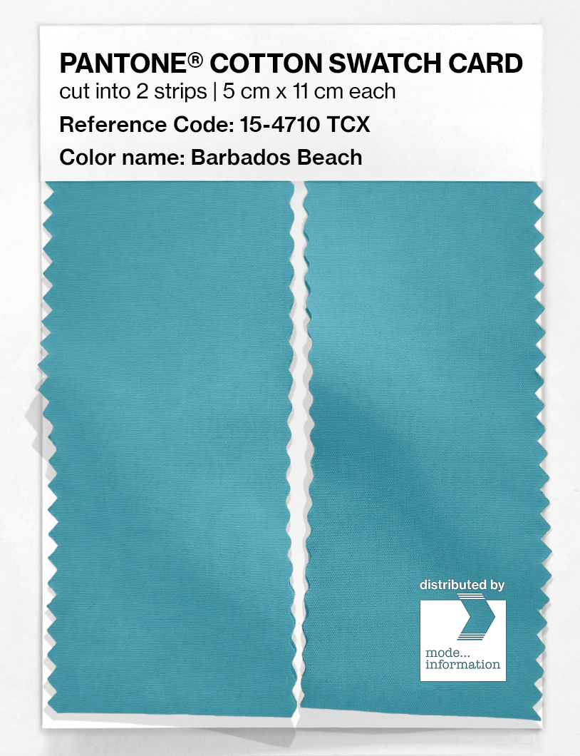 Artikelbild 2 des Artikels “PANTONE® COTTON SWATCH CARD 15-4710 TCX Barbados Beach “