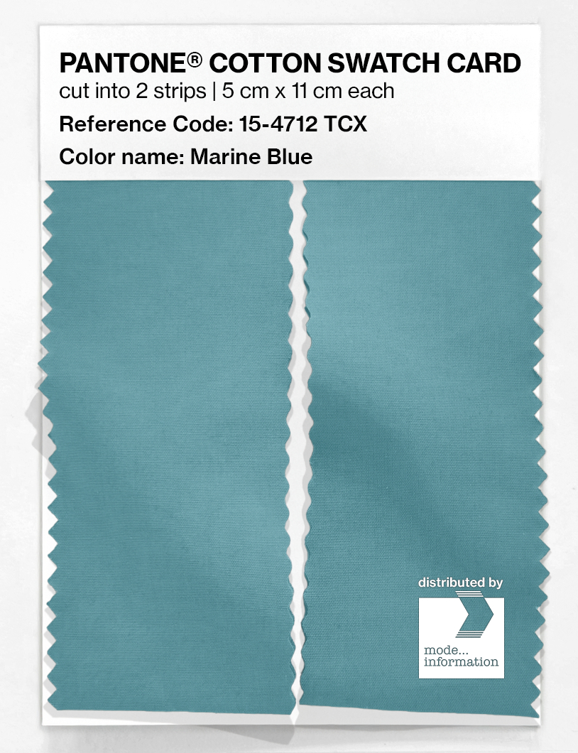 Product image 2 of the product “PANTONE® COTTON SWATCH CARD 15-4712 TCX Marine Blue ”