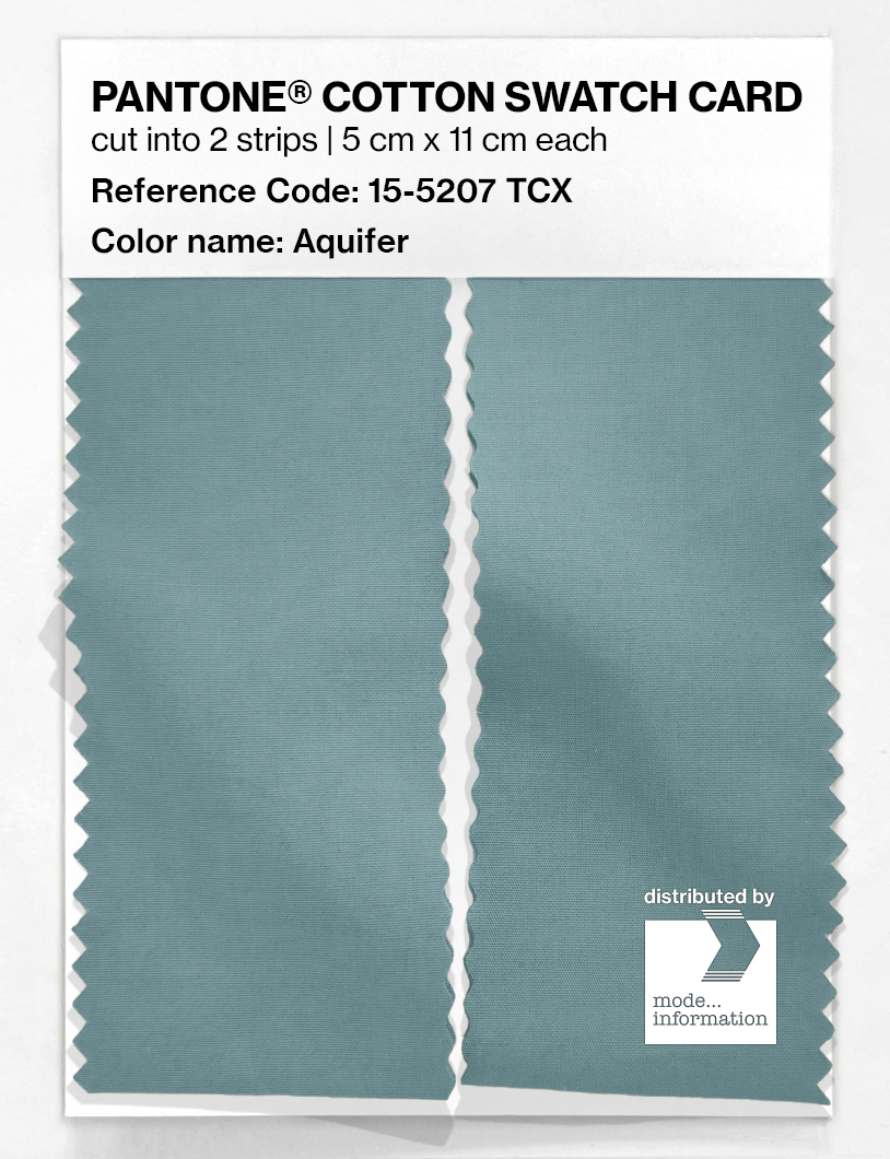 Product image 2 of the product “PANTONE® COTTON SWATCH CARD 15-5207 TCX Aquifer ”
