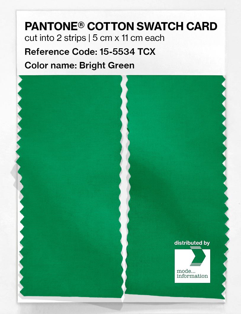 Artikelbild 2 des Artikels “PANTONE® COTTON SWATCH CARD 15-5534 TCX Bright Green “