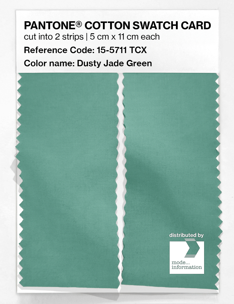 Product image 2 of the product “PANTONE® COTTON SWATCH CARD 15-5711 TCX Dusty Jade Green ”