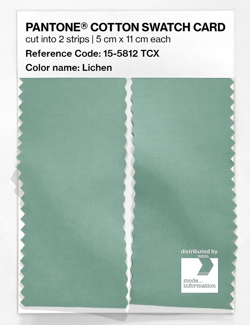 Product image 2 of the product “PANTONE® COTTON SWATCH CARD 15-5812 TCX Lichen ”