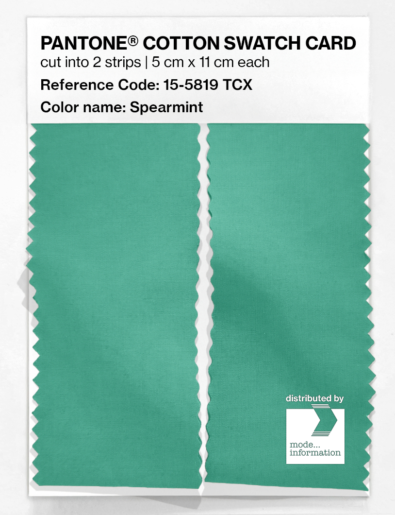 Product image 2 of the product “PANTONE® COTTON SWATCH CARD 15-5819 TCX Spearmint ”