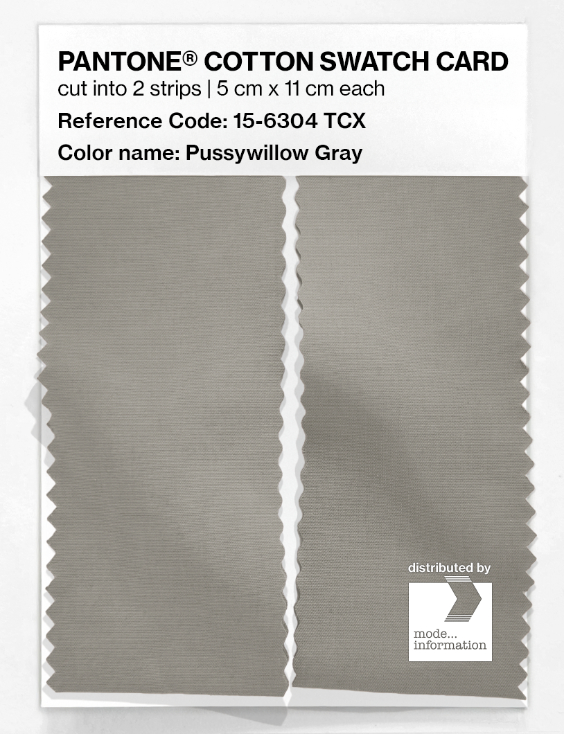 Product image 2 of the product “PANTONE® COTTON SWATCH CARD 15-6304 TCX Pussywillow Gray ”