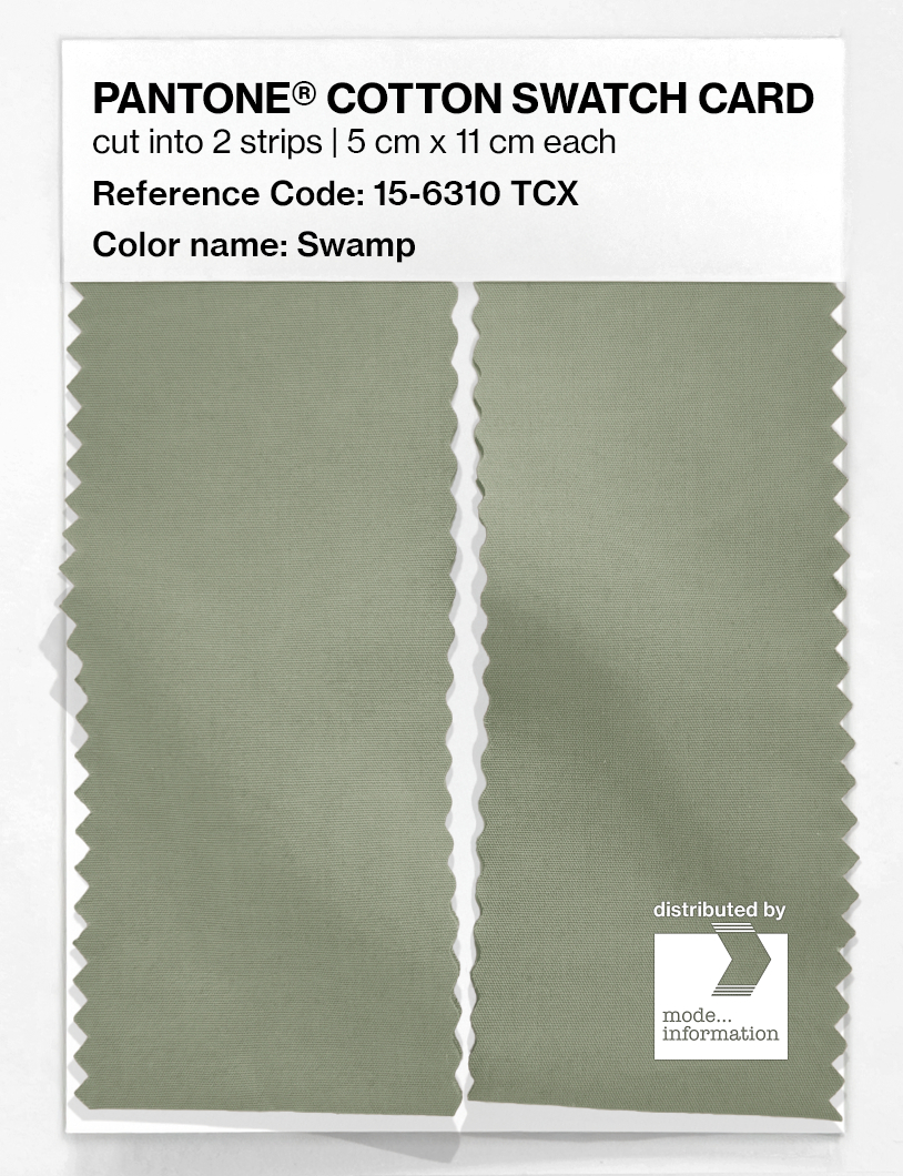 Product image 2 of the product “PANTONE® COTTON SWATCH CARD 15-6310 TCX Swamp ”