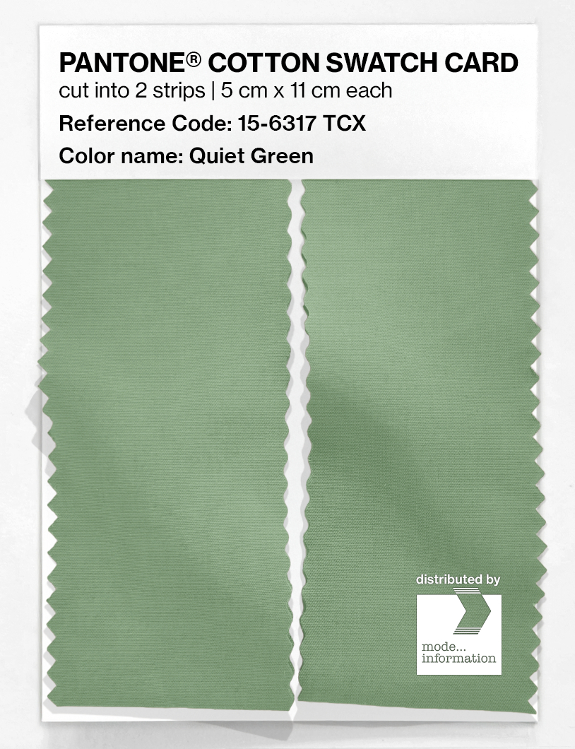Product image 2 of the product “PANTONE® COTTON SWATCH CARD 15-6317 TCX Quiet Green ”