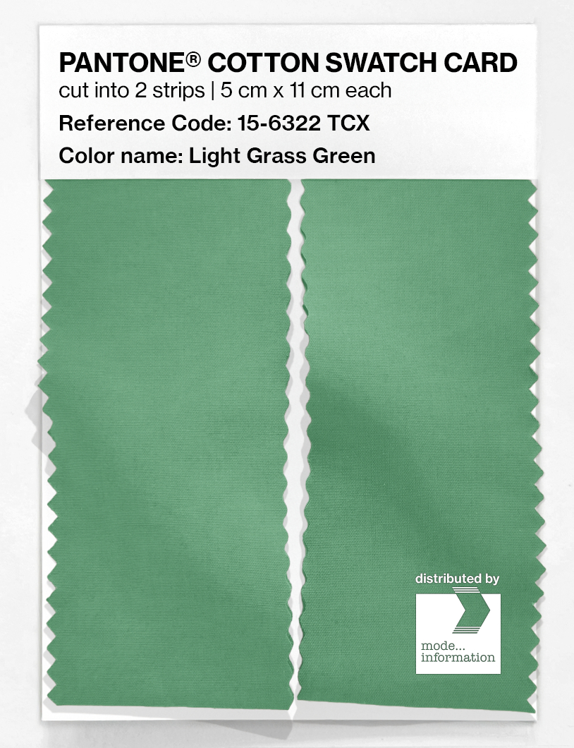 Product image 2 of the product “PANTONE® COTTON SWATCH CARD 15-6322 TCX Light Grass Green ”