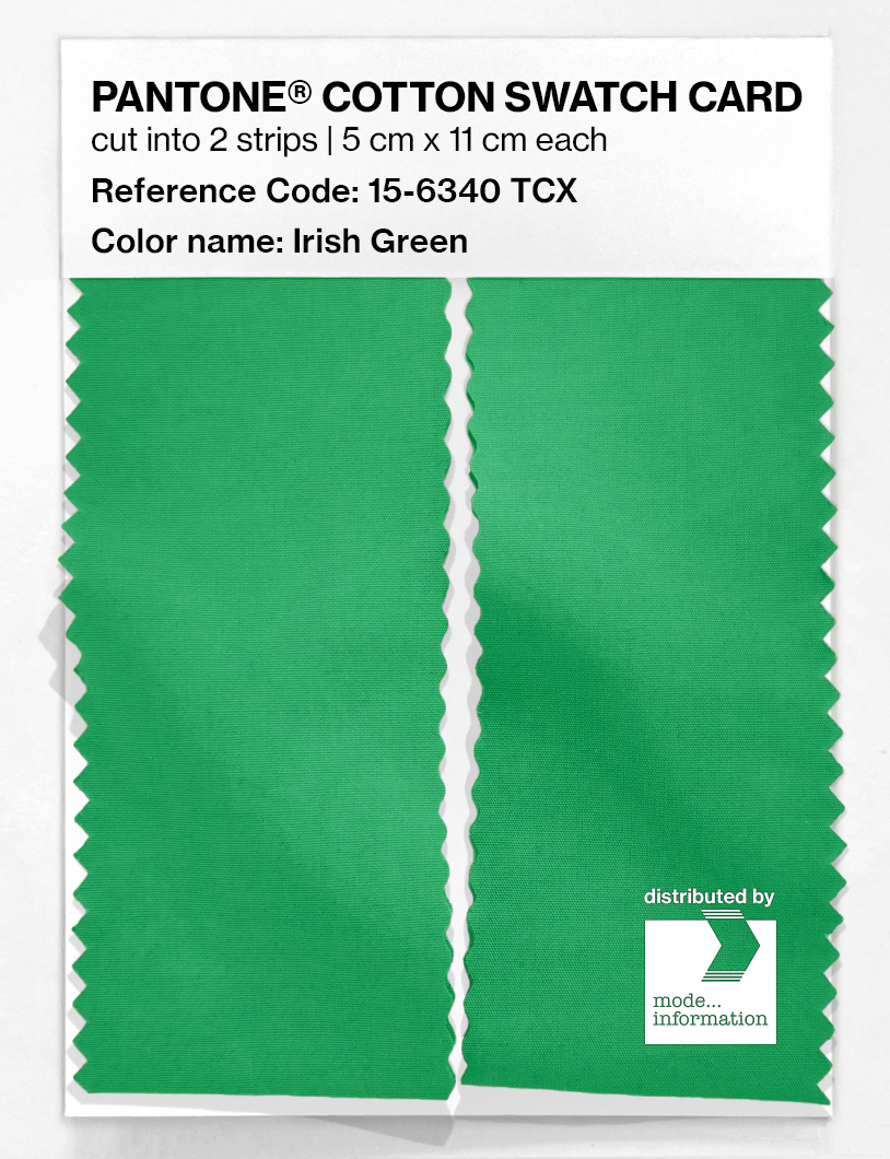 Product image 2 of the product “PANTONE® COTTON SWATCH CARD 15-6340 TCX Irish Green ”