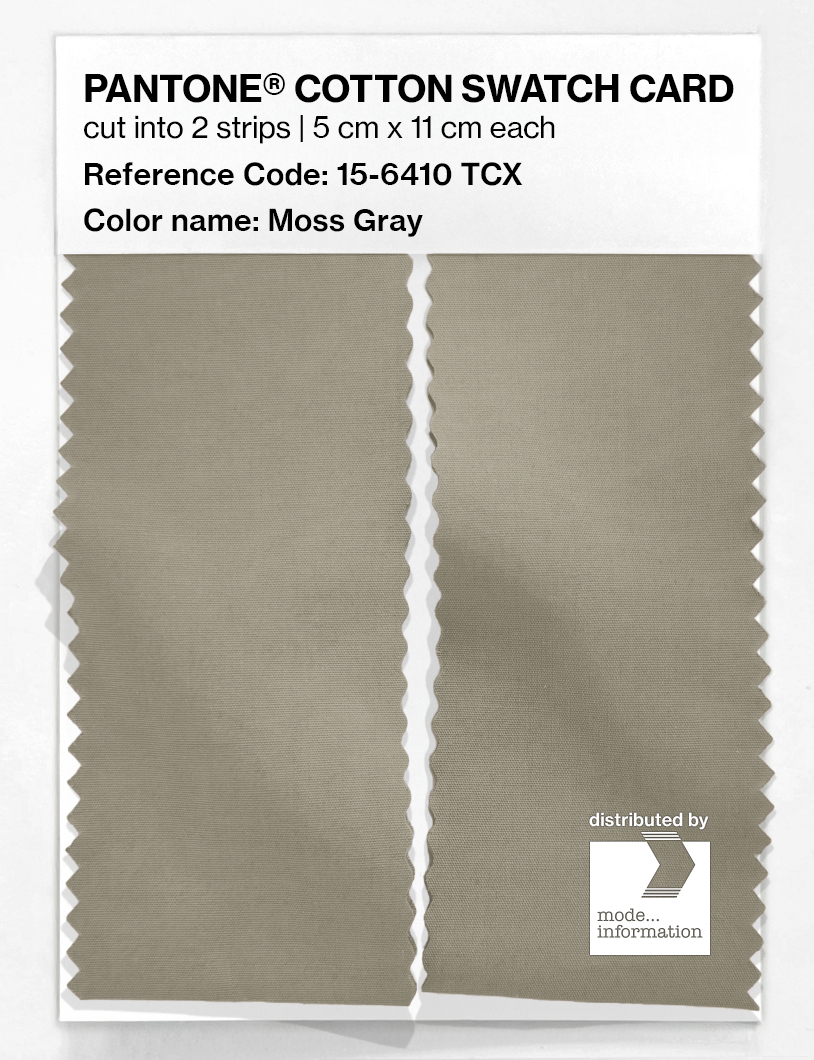 Artikelbild 2 des Artikels “PANTONE® COTTON SWATCH CARD 15-6410 TCX Moss Gray “