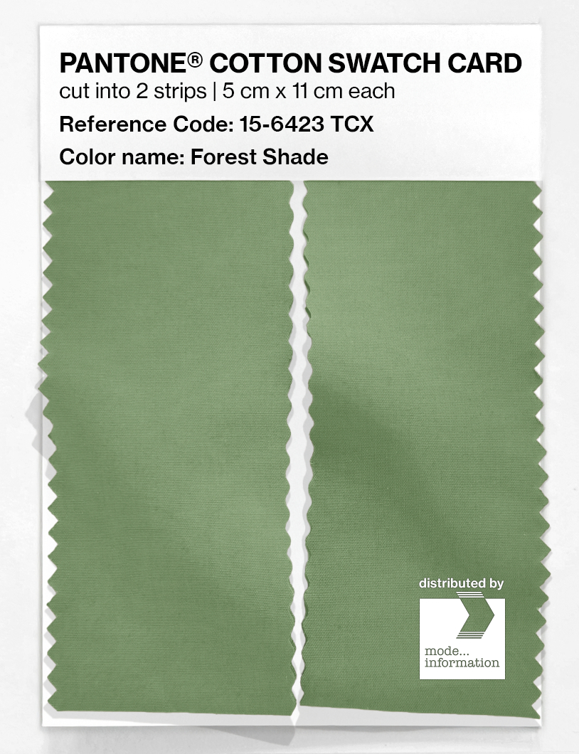 Product image 2 of the product “PANTONE® COTTON SWATCH CARD 15-6423 TCX Forest Shade ”