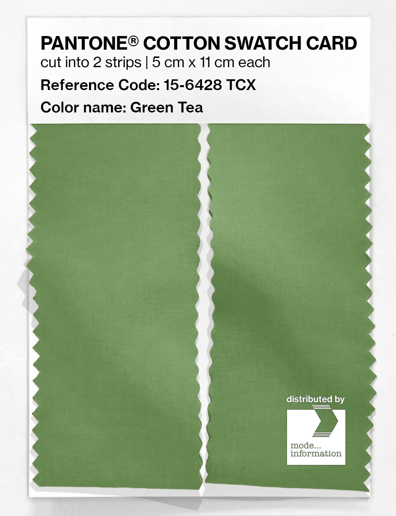 Product image 2 of the product “PANTONE® COTTON SWATCH CARD 15-6428 TCX Green Tea ”