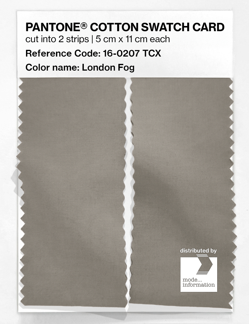 Product image 2 of the product “PANTONE® COTTON SWATCH CARD 16-0207 TCX London Fog ”