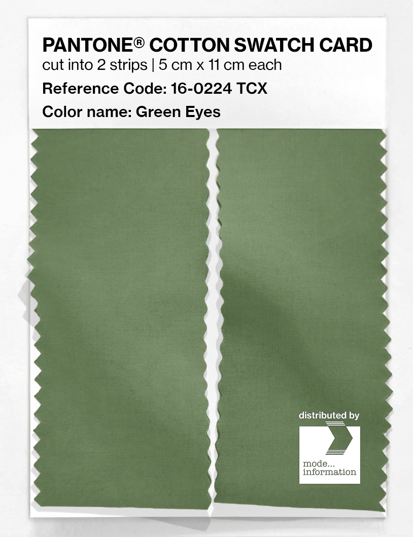 Product image 2 of the product “PANTONE® COTTON SWATCH CARD 16-0224 TCX Green Eyes ”