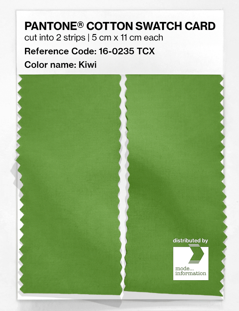 Product image 2 of the product “PANTONE® COTTON SWATCH CARD 16-0235 TCX Kiwi ”