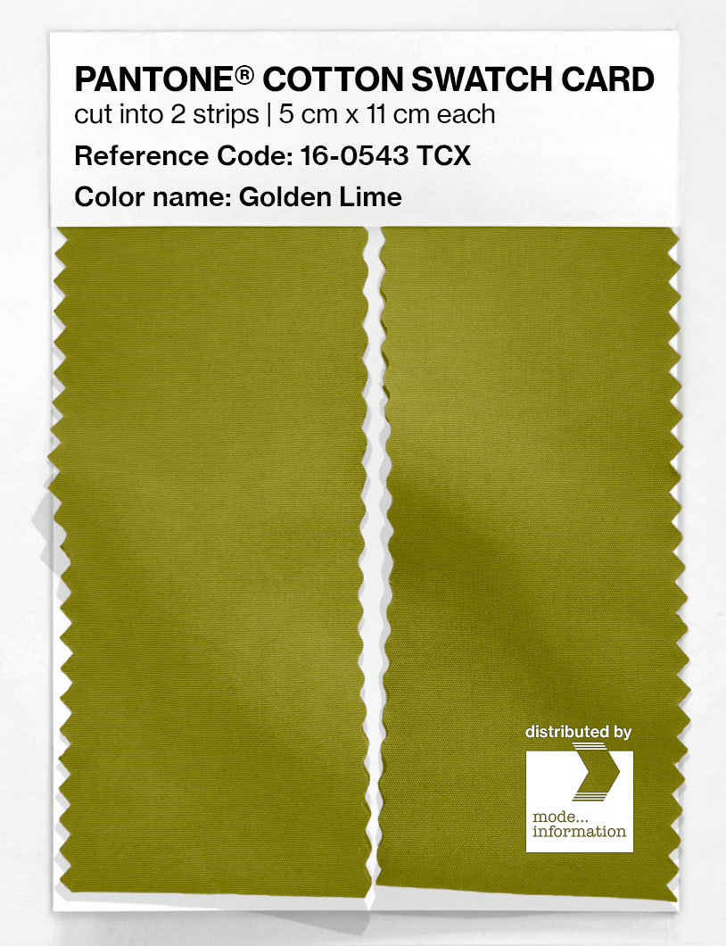 Artikelbild 2 des Artikels “PANTONE® COTTON SWATCH CARD 16-0543 TCX Golden Lime “
