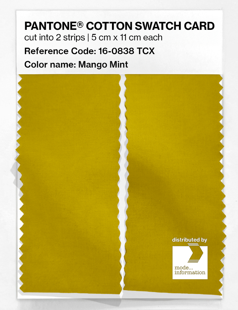 Artikelbild 2 des Artikels “PANTONE® COTTON SWATCH CARD 16-0838 TCX Mango Mint “