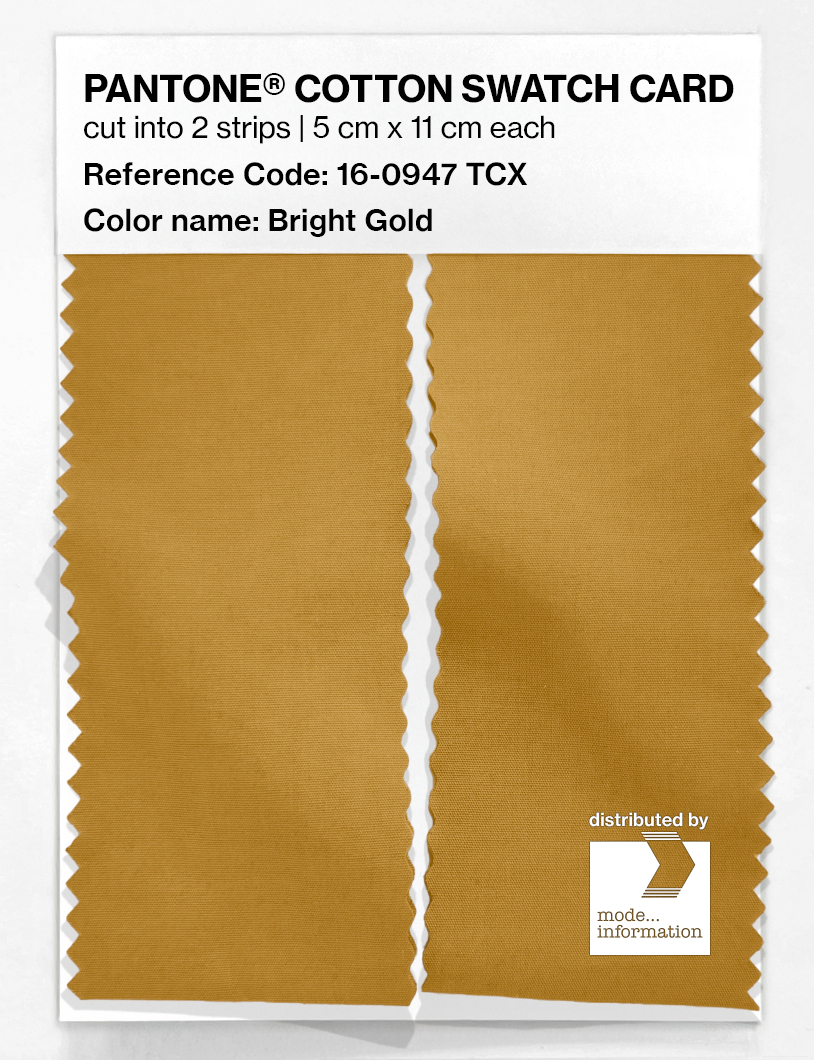 Product image 2 of the product “PANTONE® COTTON SWATCH CARD 16-0947 TCX Bright Gold ”