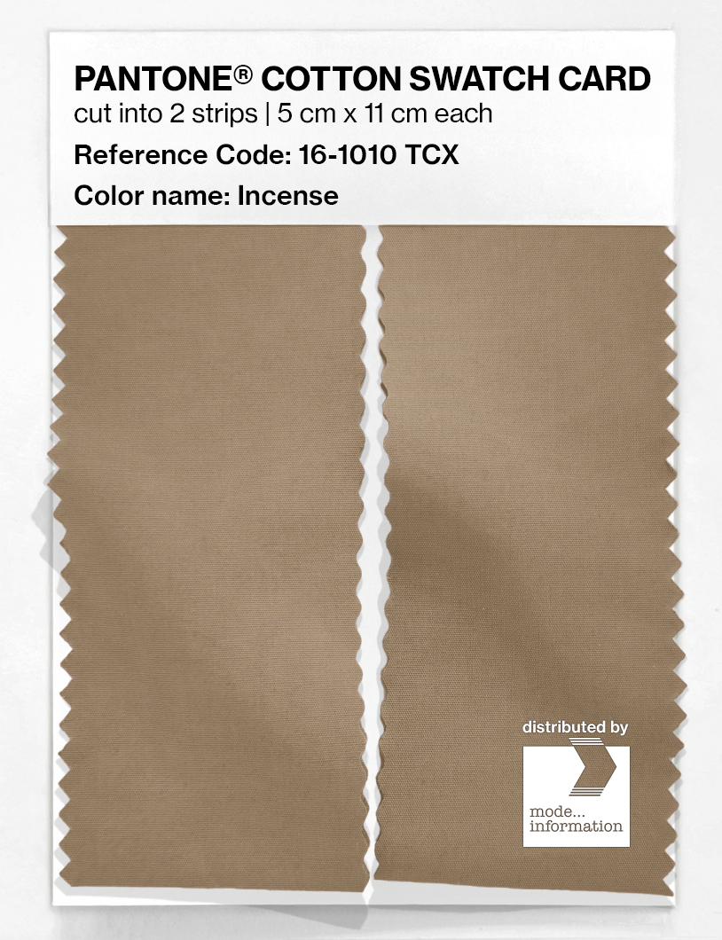Product image 2 of the product “PANTONE® COTTON SWATCH CARD 16-1010 TCX Incense ”