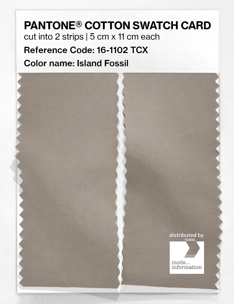 Artikelbild 2 des Artikels “PANTONE® COTTON SWATCH CARD 16-1102 TCX Island Fossil “