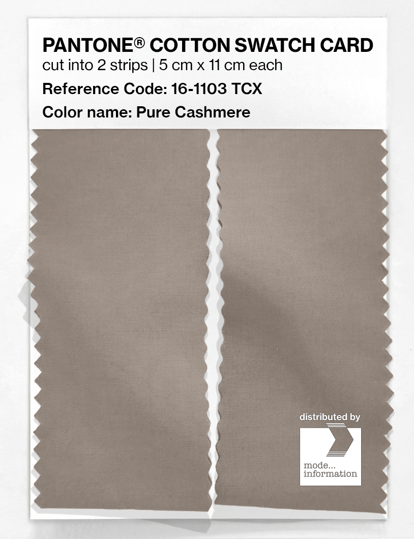 Product image 2 of the product “PANTONE® COTTON SWATCH CARD 16-1103 TCX Pure Cashmere ”
